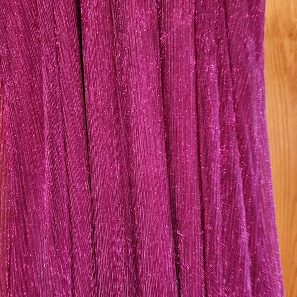 Nine West Luscious Berry High Neck Metalic Shift Dress, Size XL NWT - Picture 2 of 7